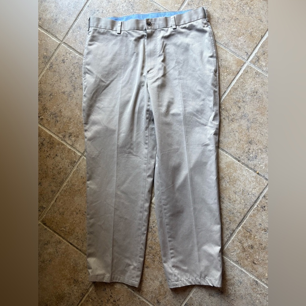 BROOKS BROTHERS Mens Tan Khaki Chinos, Size: 34/28